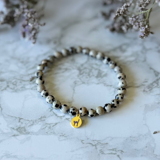 DALMATIAN JASPER BRACELET - Talisman of Joyful Grounding, Inner Child Healing & Play