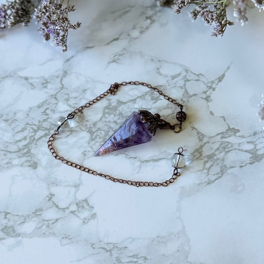 AMETHYST AA GRADE PENDULUM ORGONITE