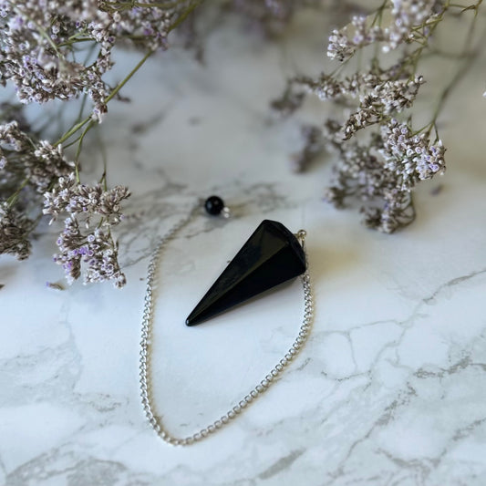 BLACK OBSIDIAN A GRADE PENDULUM